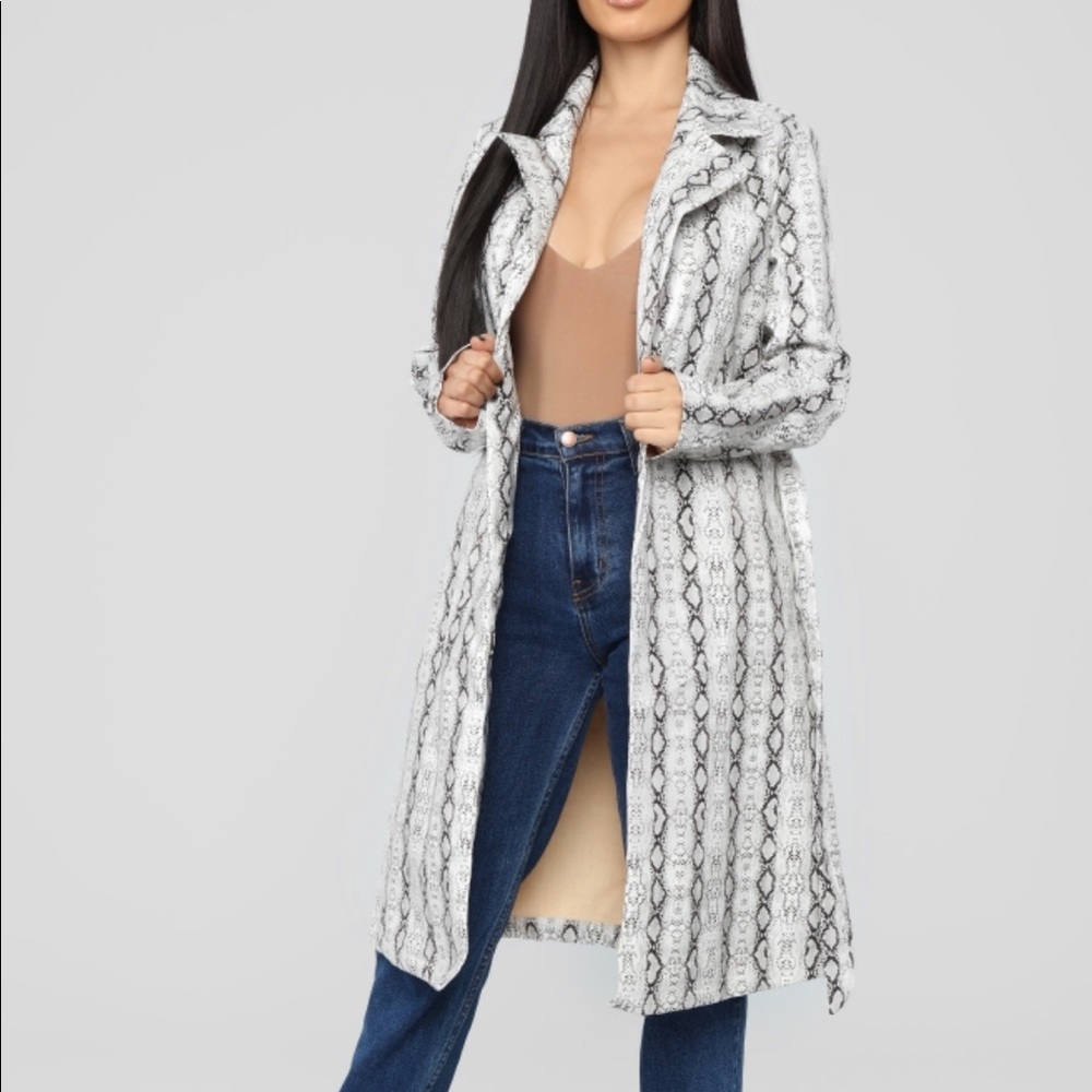 Snake print coat